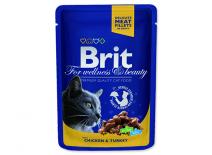 BRIT Premium Cat kuře a krocan  kapsička 100 g 