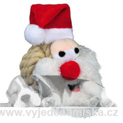 Vánoční provázkový míč s obličejem Santa/Sob/Sněhulák 11cm